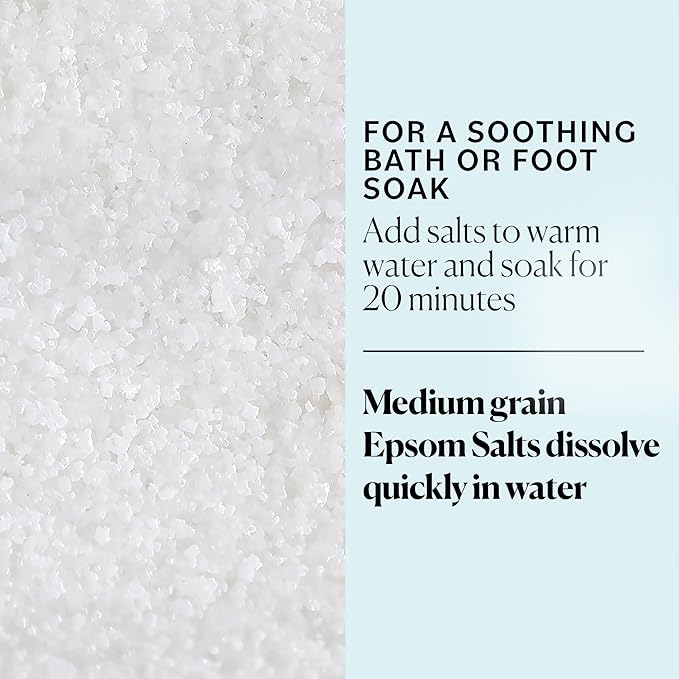 Sky Organics - Epsom Salt Bath Soak, 5 lbs - Magnesium Sulfate USP - 100% Pure, Medium Grain - Unscented - Soaking Bath Salts - Resealable Bag - Natural, Vegan & Cruelty Free - Self Care - Bath & Feet-Ruum Studio Home