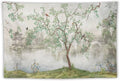 HZOHNAGO Japanese Tapestry Tree Misty Garden Lake Printed Wall Tapestry Ink Painting Wall Hanging for Bedroom Living Room Dorm 90" W x 60" H-Ruum Studio Home