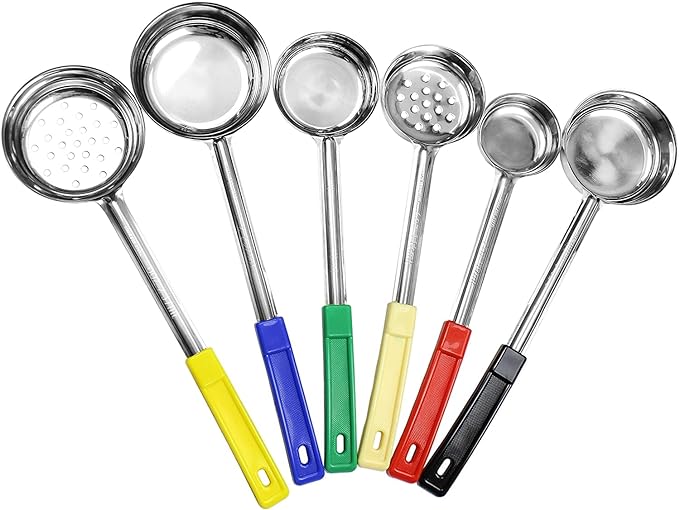 Darware Portion Control Serving Spoons (6-Piece Ladle Set); w 1/4 Cup, 1/2 Cup, 3/4 Cup & 1 Cup (2, 4, 6, 8 oz) & 1/2 & 1 Cup Utensils/Spoodles-Ruum Studio Home