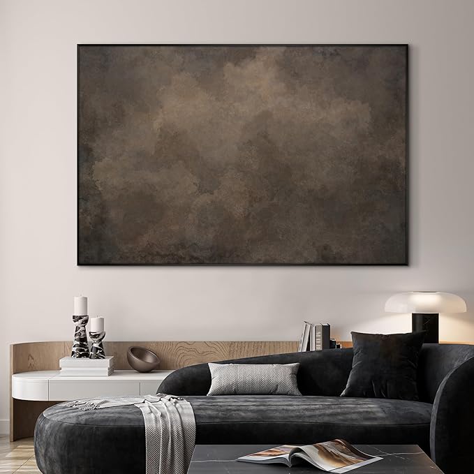 SIGNWIN 46"x72" Extra Large Framed Wall Art Neutral Cloudy Abstract Illustration, Soft Atmospheric Design for Home Living Room Bedroom Decor (Frame Assembly Required)-Ruum Studio Home