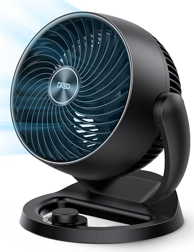 Dreo Smart Tower Fan WiFi Voice Control, Compatible with Alexa/Google & Fans for Home Bedroom, Table Air Circulator Fan for Whole Room, 12 Inch, Black-Ruum Studio Home