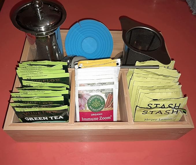 Tea Bag Holder and Storage Organizer - Sugar Packet and Coffee Station Condiment Organizer-Ruum Studio Home