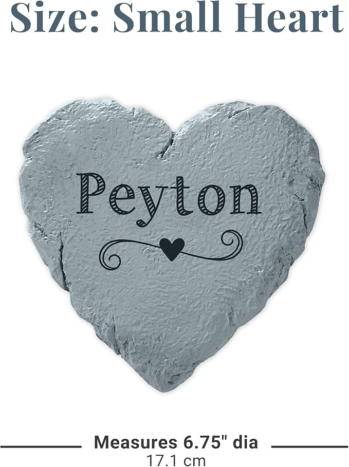 Let's Make Memories Personalized Garden Stone - Resin - Custom Garden Décor - Love Grows Here Round Stone with Heart Cutout - for Dad - for Father's Day-Ruum Studio Home
