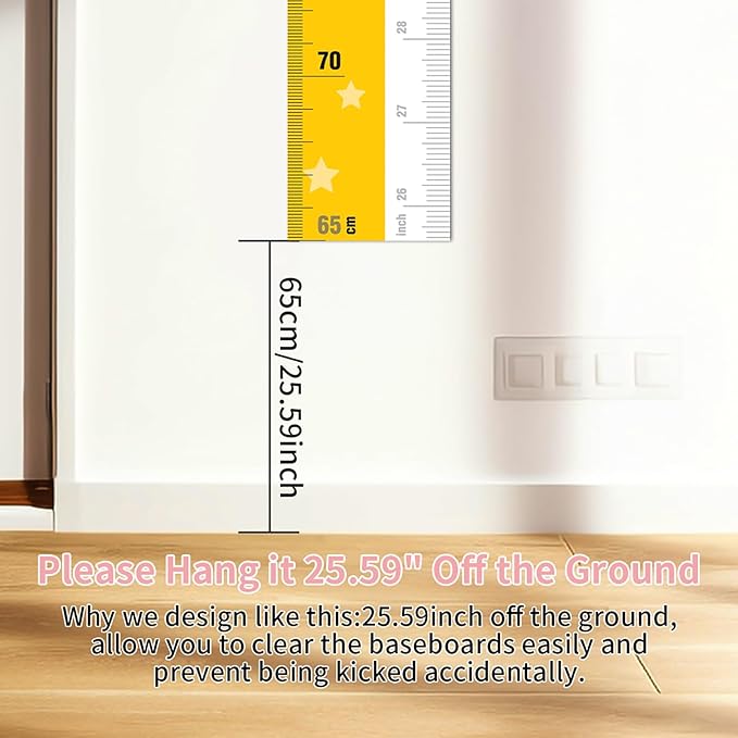 Kids Growth Chart Height Measure Wall Decal Animal Alphabet Stickers Giraffe Design Removable Wall Decorations-Ruum Studio Home