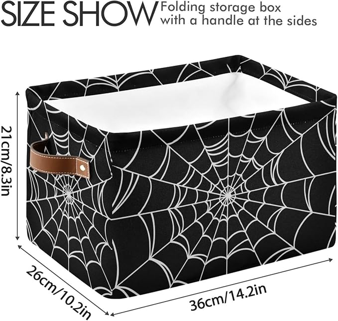 Storage Basket Storage Bins Organizer Bag Collapsible Closet Shelf Baskets Cube with handle for Baby Cloth Pet Toy Book 14.2×10.2×8.3 IN-Ruum Studio Home