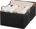StorageWorks Storage Bins, Fabric Storage Bins for Shelves, Extra Large Storage Baskets with Metal Frame, Closet Baskets and Bins with Handles, Jumbo, Black, 2-Pack-Ruum Studio Home
