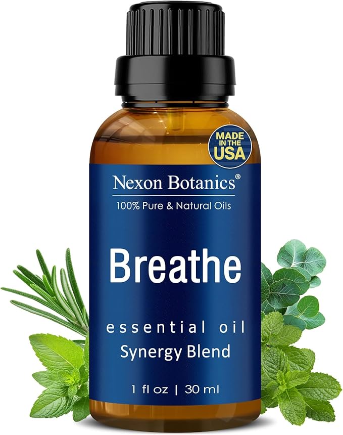 Breathe Essential Oil Blend 30 ml - Breath Sinus Relief with Menthol Oils - for Humidifiers, Diffusers, and Aromatherapy - Nexon Botanics-Ruum Studio Home