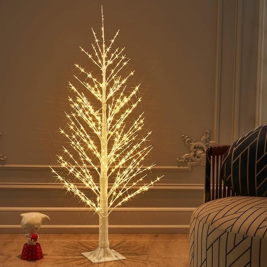 Birchlitland LED Alpine Trees 4FT 450L Warm White Fairy Lights, Lighted Trees for Indoor Outdoor Home Thanksgiving Christmas Holiday Decoration-Ruum Studio Home