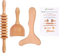 3-in-1 Wood Therapy Massage Tools Lymphatic Drainage Massager Wooden Massager for Maderoterapia,Anti-Cellulite, Body Sculpting & Contouring-Ruum Studio Home