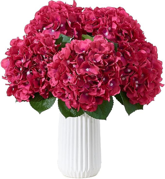 8Pcs Fake Flowers Silk Hydrangea Artificial Flowers Bouquets Faux Hydrangea Stems for Home Table Centerpieces Wedding Party Decoration-Ruum Studio Home