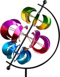 62.9" Large Wind Spinner Outdoor Decor, Garden Art with Metal Stake, Resistant for Yard, Patio and Lawn-Ruum Studio Home