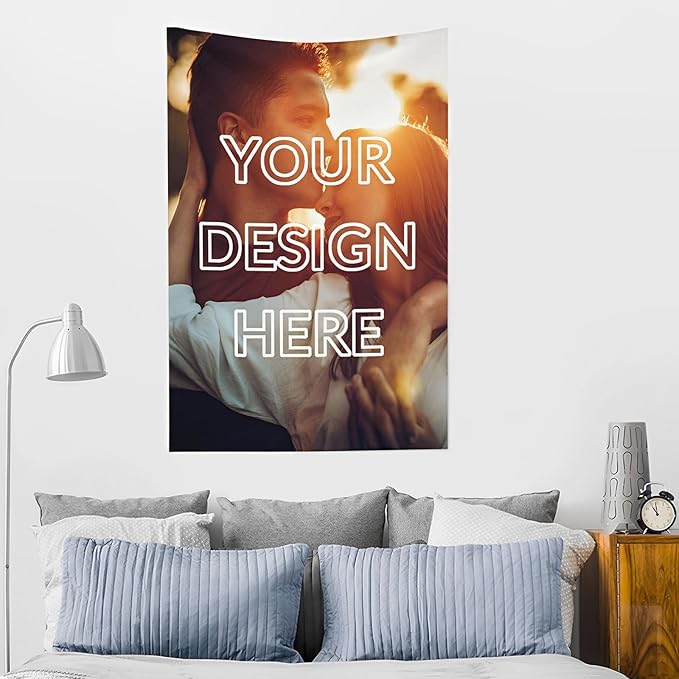 Custom Tapestry For Wall Bedroom Custom Backdrop Personalized Image Text Photo Customized Funny Tapestry Banners And Signs Single Picture Vertical Tapestrys-Ruum Studio Home