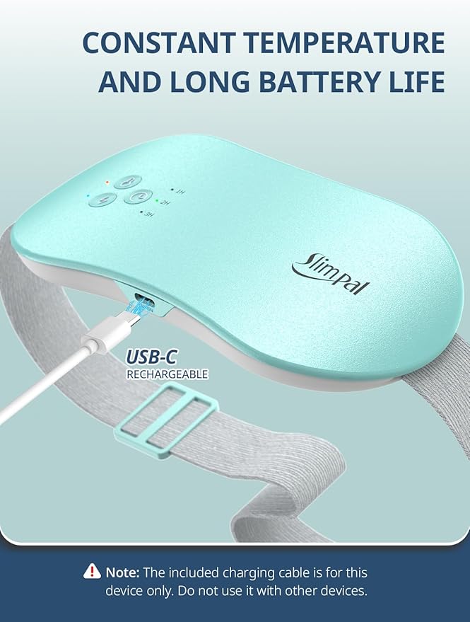 Slimpal Portable Heating Pad for Period Cramps, Electric Cordless Heating Pad for Menstrual Cramps Relief, 3 Timer Auto Off Setting, Wearable Heat Pad Belt Gifts for Her Women Girl Wife, Beige-Ruum Studio Home