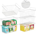 6 Pack Stackable Deep Freezer Organizer Bins ，Upgraded Bottom Leak-Proof net，Encryption and Hardening ， Freezer Organizer Bins for 5 to 9 Cu.FT Small Chest Freezer， Easy Get Bottom Foods-Ruum Studio Home
