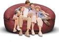 Bean Bag Chair for Adults 6FT,Soft Removable Cover for Teens/Girls Bedroom,Fluffy Giant Round Floor Beanbag Lounger Chairs (No Filler,Claret)-Ruum Studio Home
