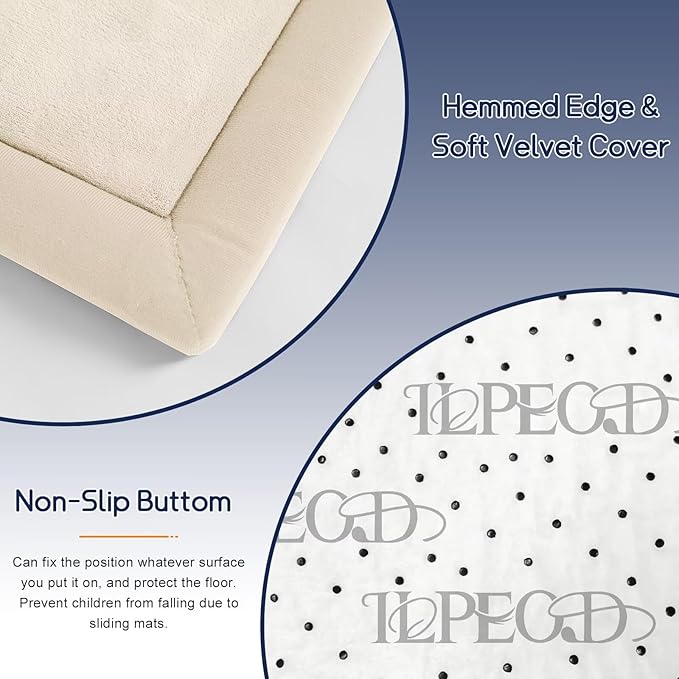 Baby Play Mat for Floor Tummy Time Mat Nursery Rug Muscle Mat Area Rug Playroom Rug Tatami Mat 13'1"x6'7" Memory Foam 1.3" Thick Crawling Mat For Babies,Toddlers, Infants, Kids,Floor Mat(Beige)-Ruum Studio Home