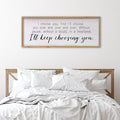 I Choose You Sign Wall Decor Art Above Bed 32X12 Inch I Love You Romantic Wood Framed for Master Bedroom Over Bed I'll Keep Choosing You Sign (Wood)-Ruum Studio Home