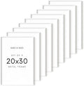 HAUS AND HUES 20x30 White Metal Picture Frames - Features Premium Aluminum, Vertical & Horizontal Hang, Shatterproof Plexiglass - Ideal for Home, Room, Office (20x30 in, White, Set of 9)-Ruum Studio Home