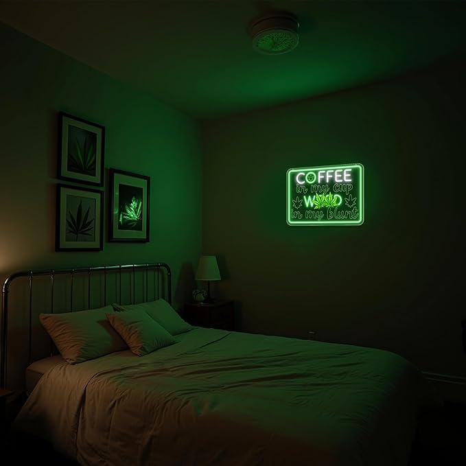 Coffee Neon Sign, Leaf Neon Signs for Wall Decor, Dimmable Acrylic Neon Lights for Coffee Bar Coffee Shop Bar Pub Club Bistro Man Cave Restaurant Game Room Hotel-Ruum Studio Home