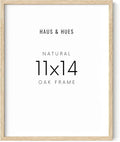 HAUS AND HUES Beige Oak Wood 11x14 Picture Frame - Modern Wood Wall Art Display - Lightweight 11x14 Frame for Art Prints, Photos, Posters - Ready-to-Hang Vertically & Horizontally-Ruum Studio Home