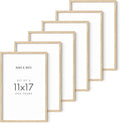 HAUS AND HUES Picture Frame - 6 Set Contemporary Wooden 11x17 inches, Beige Oak Frame-Ruum Studio Home