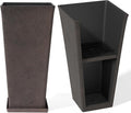 LA JOLIE MUSE 30 inch Tall Planters Set of 2, Indoor/Outdoor Rectangular Large V Shaped Taper Planters for Front Door-Ruum Studio Home