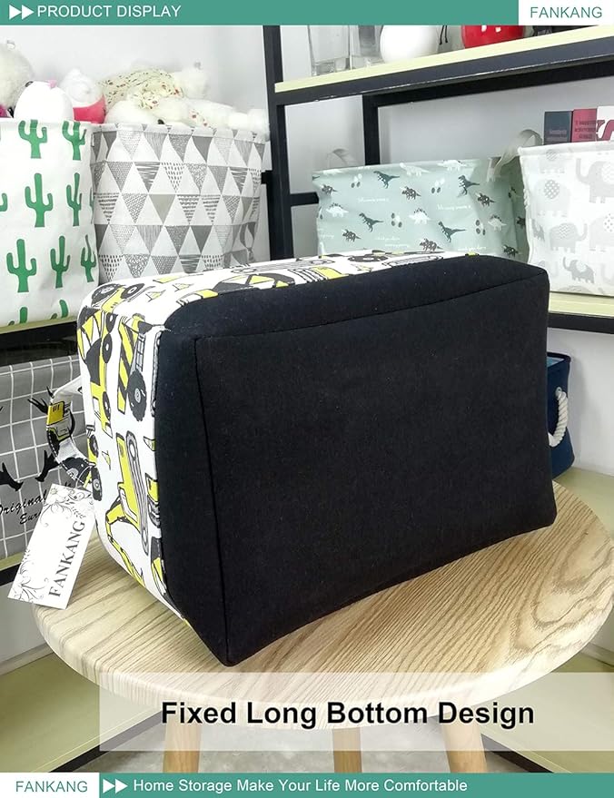FANKANG Rectangular Laundry Basket Nursery Storage Fabric Storage Bin Storage Hamper,Gift Baskets (Engineering)-Ruum Studio Home