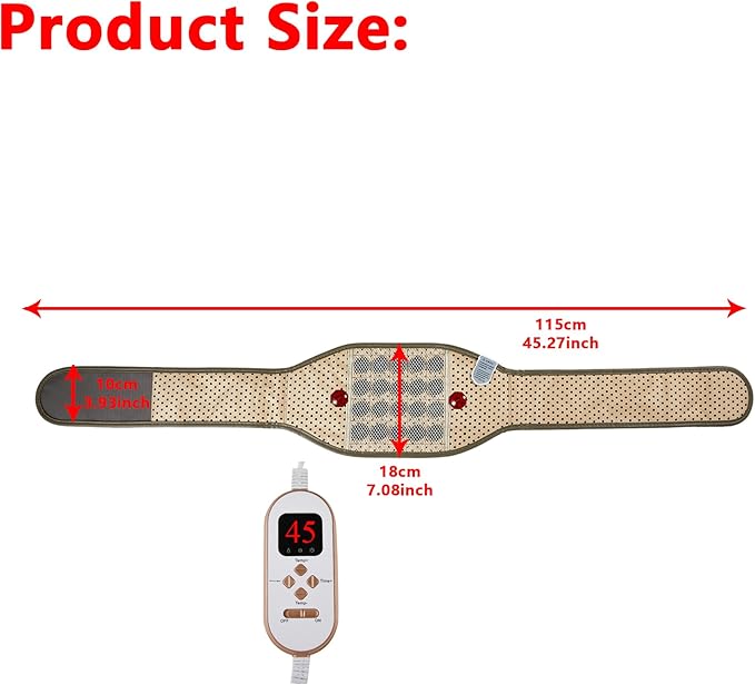 Slimming Electric Belt Hot Compress Electrified Heating Massage Pads for Lower Back Pain Far Infrared Heating Pads Lower Back Abdomen 7 Heat Settings up to 149°F-Ruum Studio Home