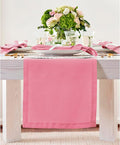 Solino Home Linen Table Runner 36 Inches - 100% Pure Linen Pink Carnation Table Runner 14 x 36 Inch Ideal for Dresser and Coffee Tables - Halloween - Fete-Ruum Studio Home