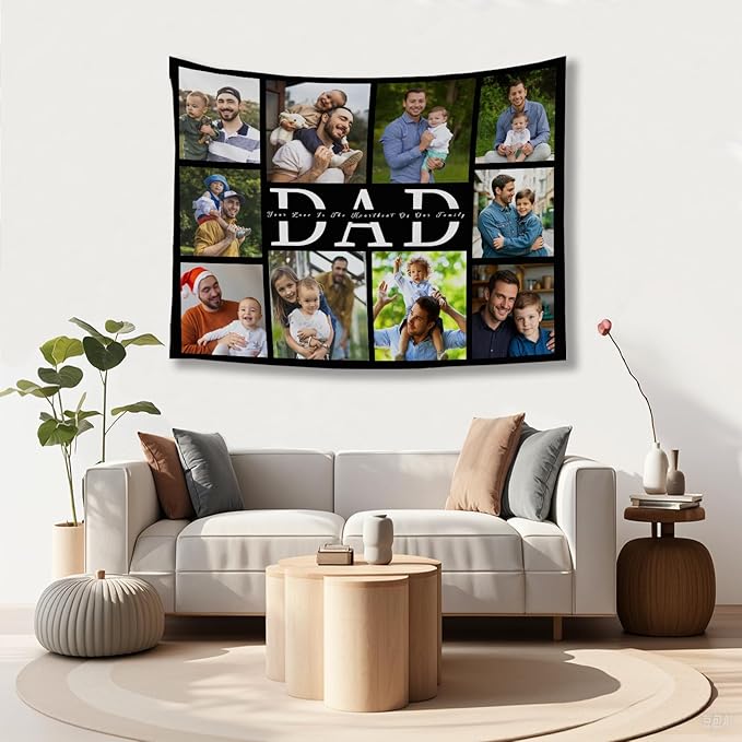 Custom Tapestry For Wall Bedroom Custom Backdrop Personalized Image Text Photo Customized Funny Tapestry Banners And Signs Dad's Day Horizontal Tapestrys-Ruum Studio Home