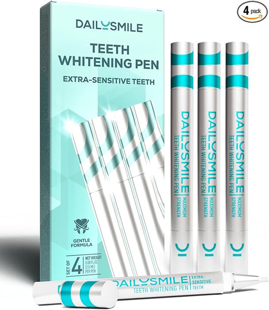 Teeth Whitening Pen, Gentle Teeth Whitening Gel for Sensitive Teeth, Tooth Whitener Kit, Effective Whitening Gel for Tooth Stains, Natural Instant Smile Whitening, Bright White Teeth-04 PK-Ruum Studio Home