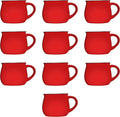 DISCOUNT PROMOS Glazed Campfire Coffee Mugs 12 oz. Set of 10, Bulk Pack - Perfect for Coffee, Tea, Espresso, Hot Cocoa, Other Beverages - Red-Ruum Studio Home
