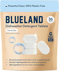 BLUELAND 100% Plastic-Free Dishwasher Detergent Tablets, 36 Count, Free & Clear, Eco-Friendly Dishwashing Pods, Natural, Sustainable-Ruum Studio Home
