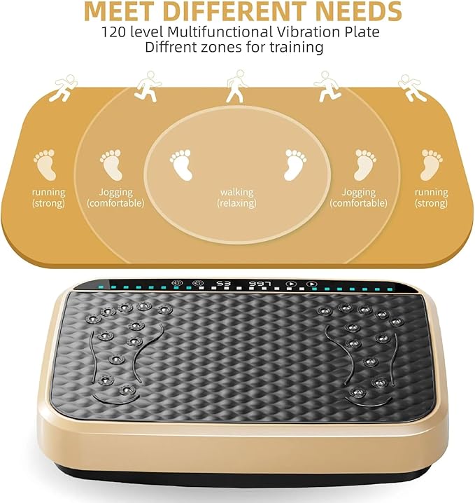 Vibration Plate Fitness Platform Whole Body Exercise Machine with 120 Speed Levels, Lymphatic Drainage, Fat Burning, and Weight Loss, Perfect for Women, Men, and Home Gym Exercise-Ruum Studio Home