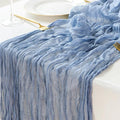 Sioloc 1 Pack Dusty Blue Cheesecloth Table Runner Fall Autumn Decor for Home 10ft Table Cloth for Tea Wedding Birthday Party Baby Bridal Shower Halloween Thanksgiving-Ruum Studio Home