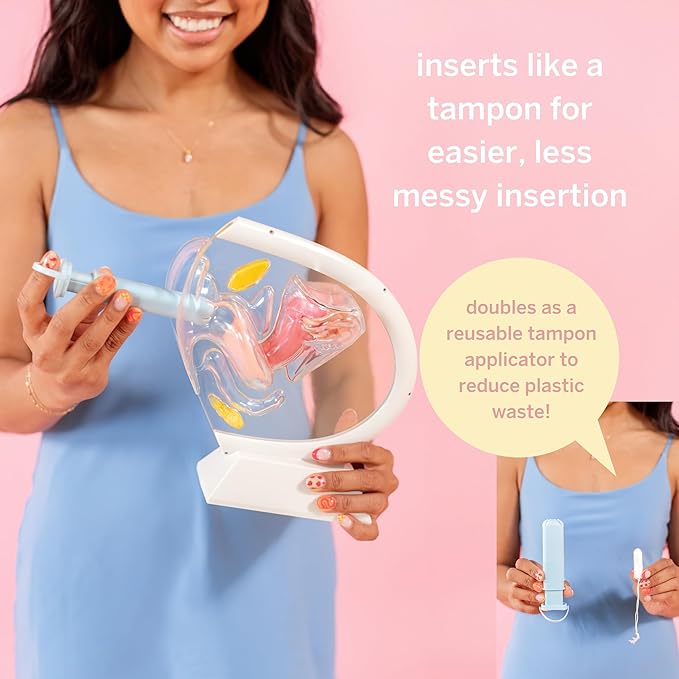 2 Menstrual Discs and Applicator Bundle - No Metals or Toxins - 100% Medical-Grade Silicone-Most Soft Reusable Period Disc - Inserts and Removes Like a Tampon - Capacity of 5 and 7 Tampons-Ruum Studio Home
