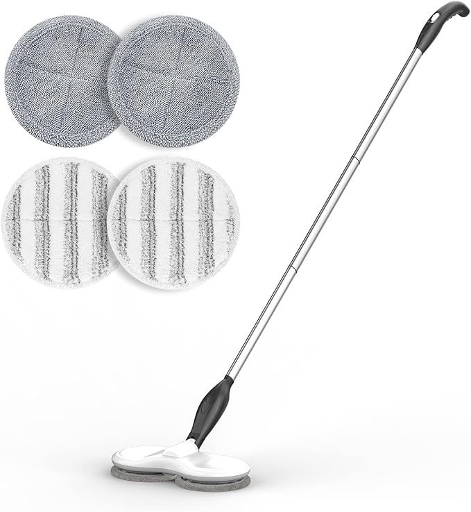 Electric Mop for Floor Cleaning, As Seen On TV, Cordless Spin Mopper Motorised Electric Mops for Hardwood Tile Laminate Floor Daily Light Cleaning (No Water Tank)-Ruum Studio Home