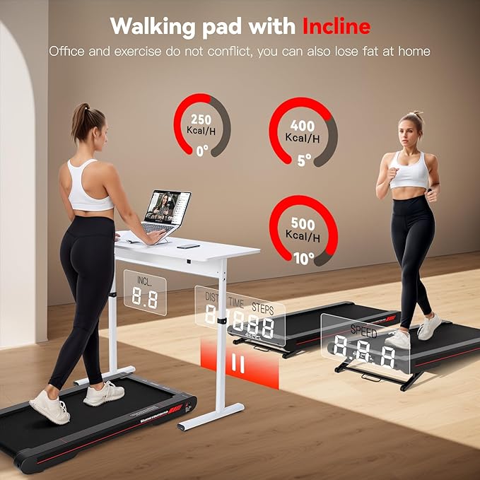 Walking Vibration Pad,Under Desk Treadmills for Home,4 in 1 Vibration Plate Exercise Machine,Portable Walking Pad with APP,350 Lb Capacity Multifunctional Treadmill Pro Max-Ruum Studio Home