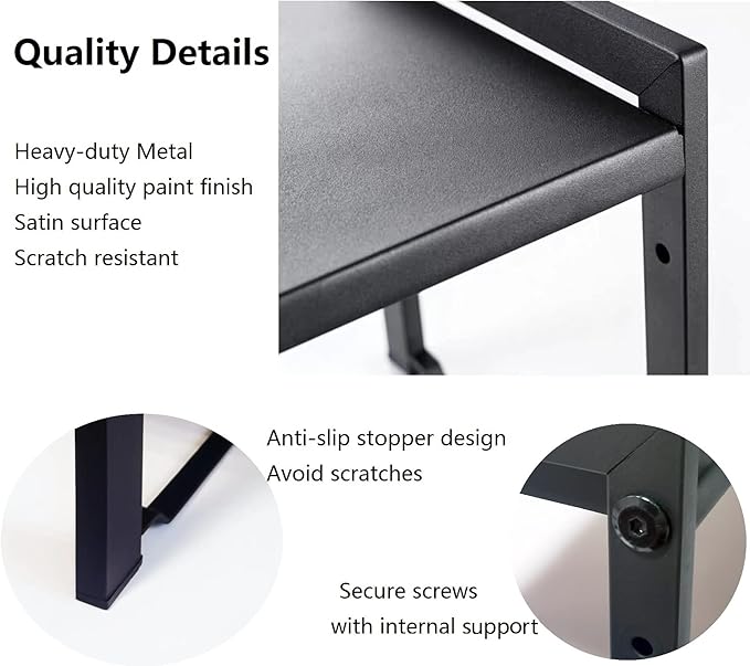 Expandable Cabinet Shelf Organizer 16-26" L Stackable Kitchen Counter Shelf Rack Stand Sink Riser Countertop Storage Black (Narrow 5.1”D)-Ruum Studio Home