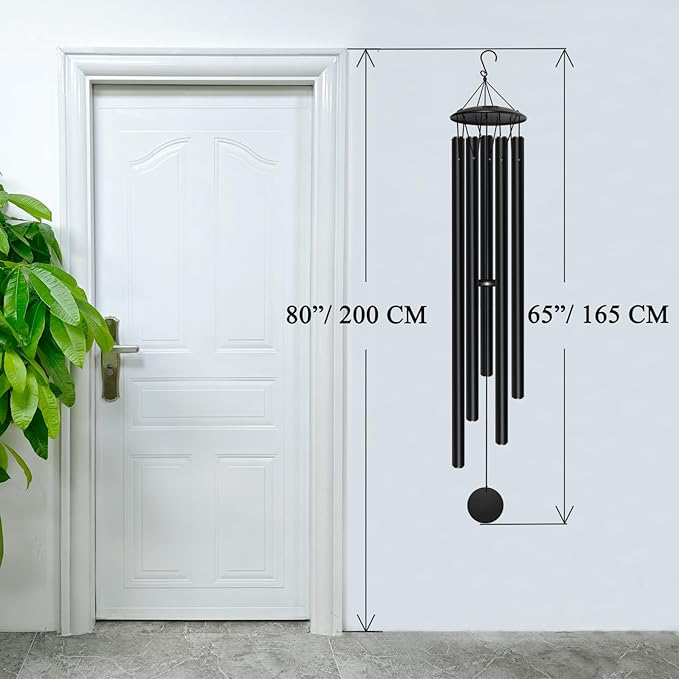 Large Wind Chimes for Outside Deep Tone, 65" Deep Tone Wind Chimes for Outside Porch Garden Patio Balcony Memorial Room Decor, Memorial Sympathy Gift for Loss of Loved One-Ruum Studio Home