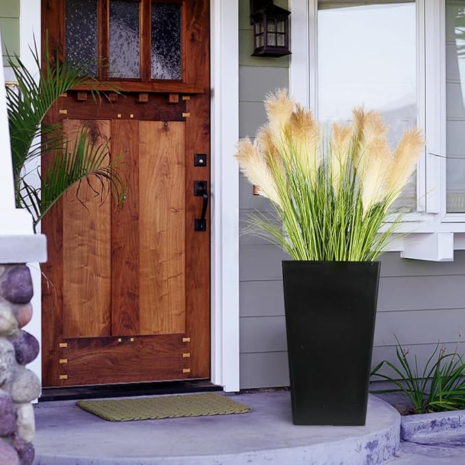 Melorca&Guilla Artificial Plants 4PCS 33.5“Fake Plant Tall Onion Fake Grass,Faux Grass Plants Artificial Grass Greenery Shrubs Bushes for Garden Shop Office Home Décor-Ruum Studio Home