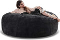 6FT,Oversized Bean Bag Chairs for Adults,Giant beanbag with Filler Included，Fluffy Memory Foam,Soft and Comfy Corduroy Fabric,Gaming Chairs Suitable for Living Room and Bedroom (Black, 6 Foot)-Ruum Studio Home