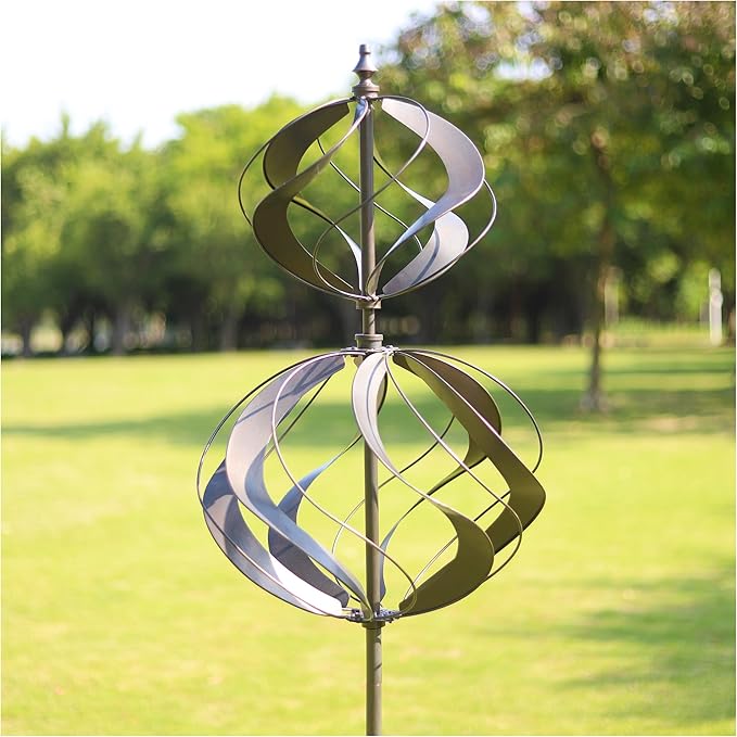 Wind Spinners Outdoor Metal - Large Kinetic Wind Spinner for Yard Garden, Windmills Lawn Ornament Décor for Lawn Patio (Height 84")-Ruum Studio Home