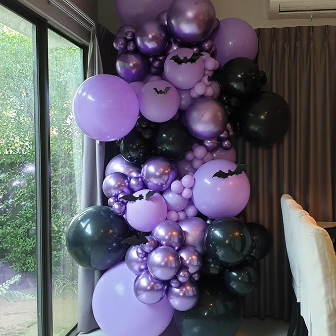 130pcs Purple Balloons Different Sizes 18" 12" 10" 5" Party Latex Balloons for Birthday Baby Shower Halloween Wedding Valentine's Day Party Bachelorette Decorations-Ruum Studio Home
