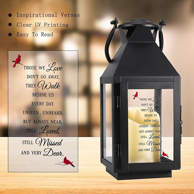 Memorial Lantern, Sympathy Gifts for Loss of Mom/Dad/Loved One, Bereavement Gifts, in Memory of Loved One Gifts, Remembrance Gifts for Loss, Celebration of Life, Memorial Gifts, Funeral Gifts-Ruum Studio Home