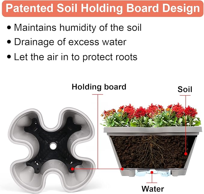 Vertical Planter 3 Tier Stackable Planters Garden Planters Strawberry Herb Flower and Vegetable Planter Indoor Outdoor Gardening Pots with Removable Wheels and Tools 2-Pack-Ruum Studio Home