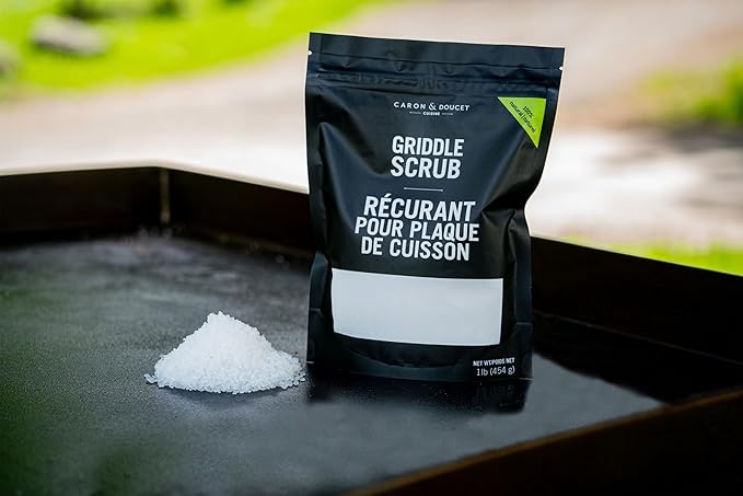 CARON & DOUCET - 100% Plant-Based Griddle Cleaning Soap and Salt Scrub Set: Best for Removing Rust & Cleaning Burnt On Food While Seasoning Griddle-Ruum Studio Home