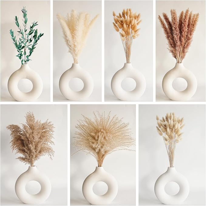 123 PCS Dried Flower Bouquet – Pampas Grass, Floral Decor for Home, Wedding, and Boho Style | Perfect for Vases, Fall, Spring, Summer, and Winter Arrangements-Ruum Studio Home