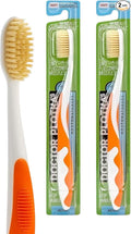 MOUTHWATCHERS Soft Flossing Manual Toothbrush for Adults, 2 Pack, Orange, Ultra Clean, Good for Sensitive Teeth and Gums, by Dr. Plotka's-Ruum Studio Home