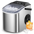 Silonn Ice Makers Countertop, 9 Cubes Ready in 6 Mins, 26lbs in 24Hrs, Self-Cleaning Ice Machine with Ice Scoop and Basket, 2 Sizes of Bullet Ice-Ruum Studio Home